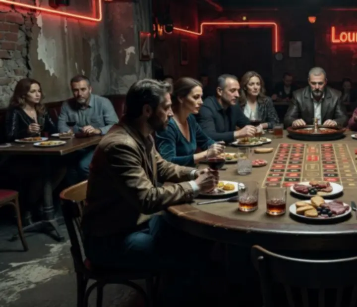 Ruletkowy stół w klimacie grunge w restauracji Kragolunesta